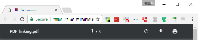 Google Chrome PDF reader toolbar