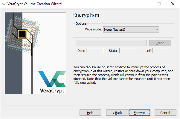 VeraCrypt Launch Encryption