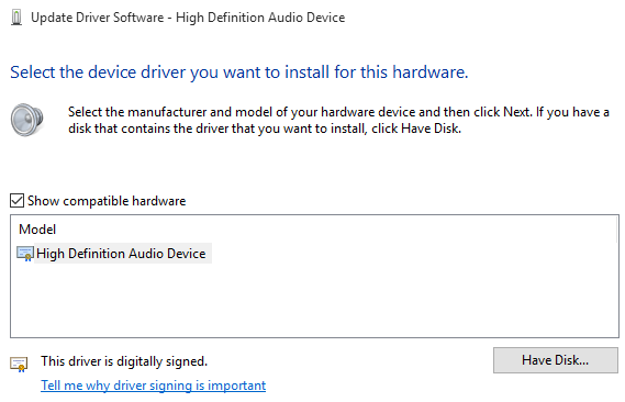 Windows 10 Manual Driver Update