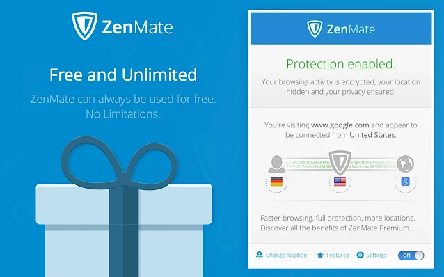 ZenMate VPN us available for the Chrome browser