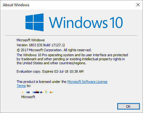 Windows 10 winver