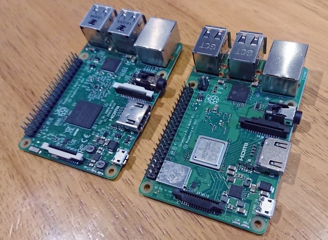 Two different Raspberry Pi models