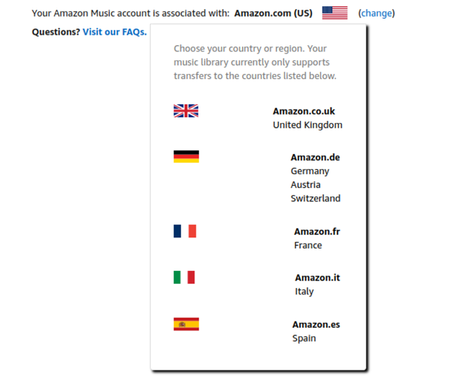Amazon Music Unlimited tips - amazon music countries