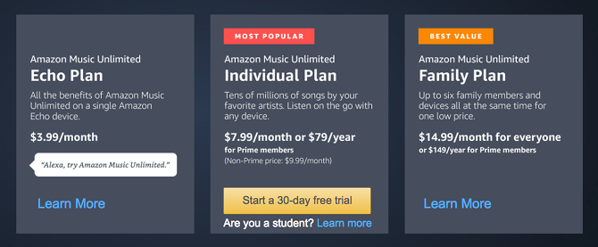 Amazon Music Unlimited tips - amazon music pricing