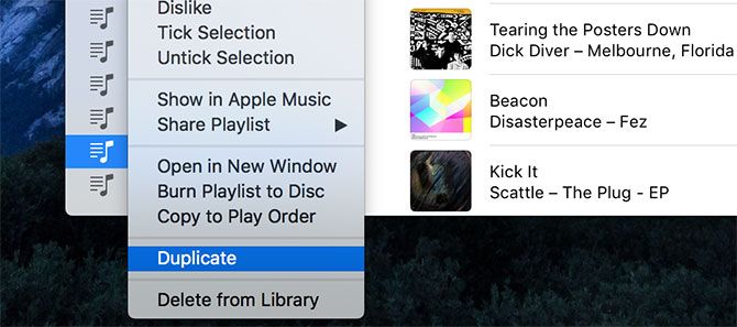 Duplicate Apple Music Playlist in iTunes