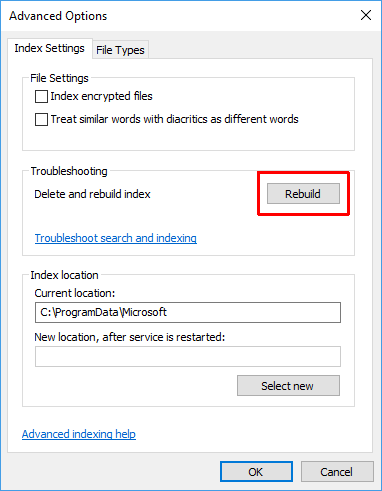 fix outlook search not working issues