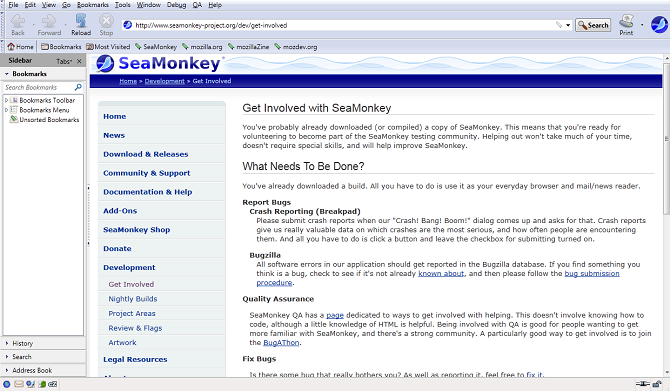 open source browsers - seamonkey