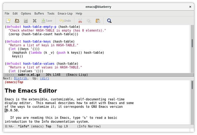 Emacs text editor Mac