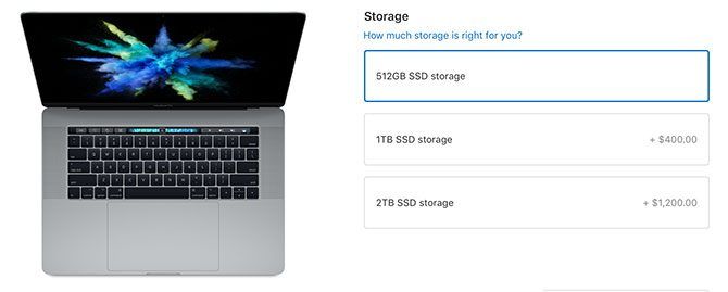 MacBook Pro storage