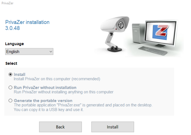 Install PrivaZer on Windows