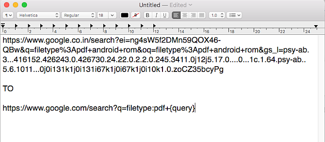 Simplifying Google Search URL