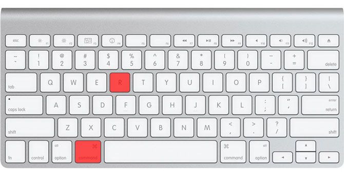 Apple Smart Keyboard Cmd + R