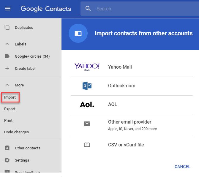 Google-Contacts-Import