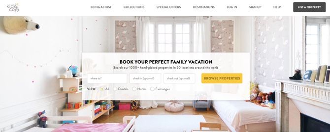 Kid&Coe family friendly vacation rentals