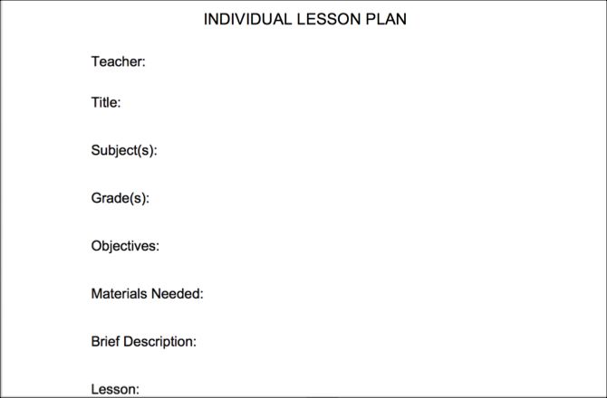 Basic Lesson Plan