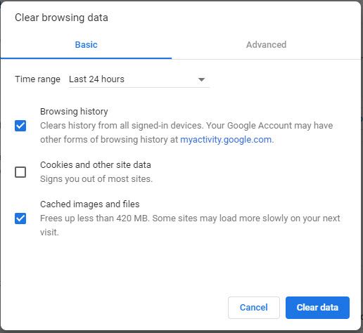 Chrome-Clear-Browsing-Data