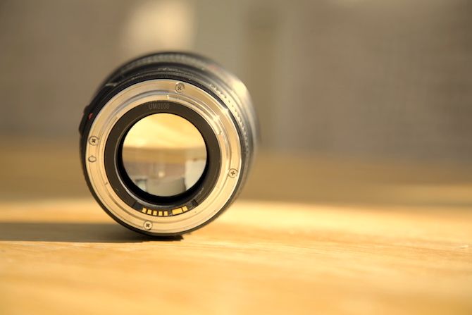 Lens on table with bad white balance