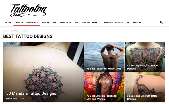 Tattooton Homepage
