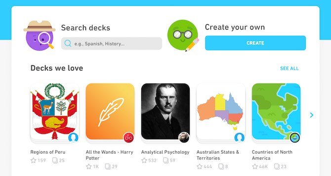 Tinycards Duolingo useful websites