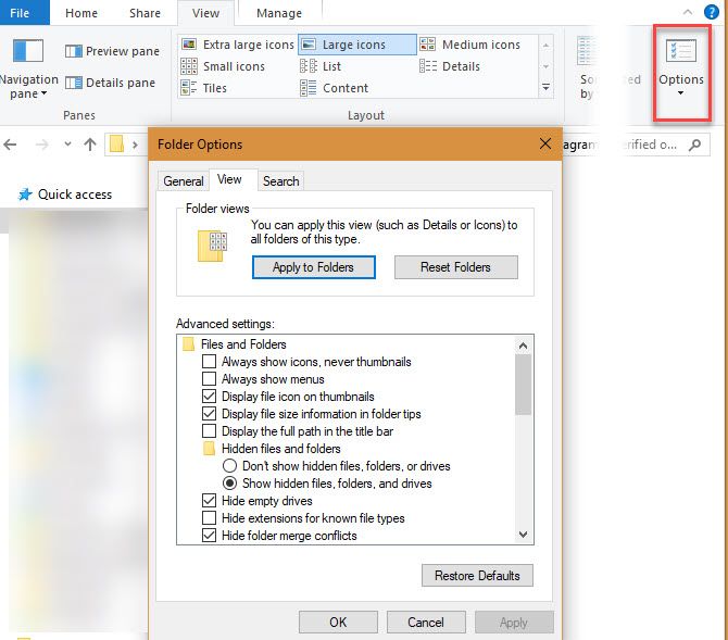 Windows-10-Change-Folder-View-Options