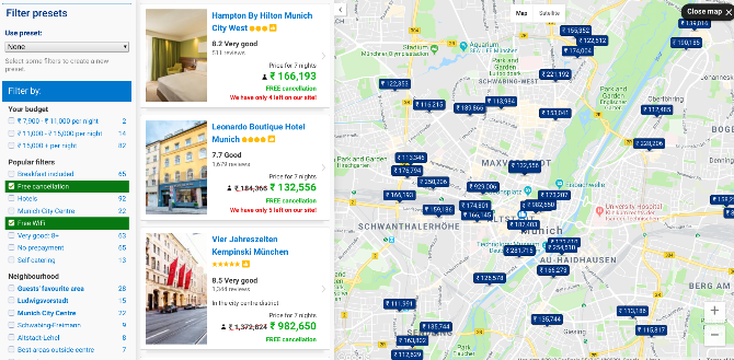 Booking.com - Map View