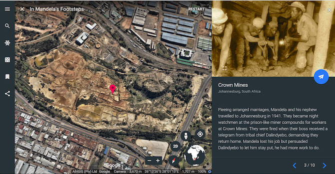 In Mandela's Footsteps Google Earth