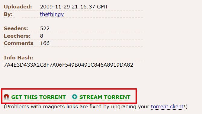 the pirate bay torrent listing