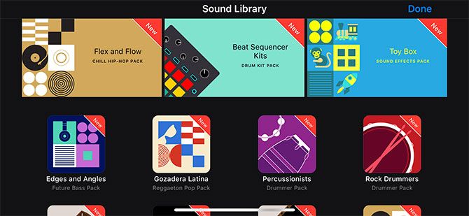 GarageBand for iOS Sound Library