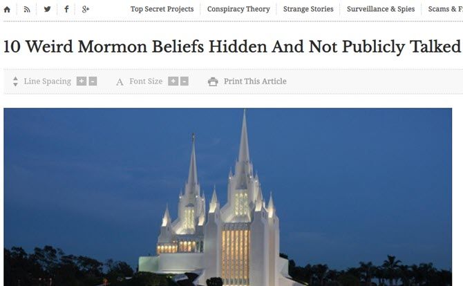 example mormon article