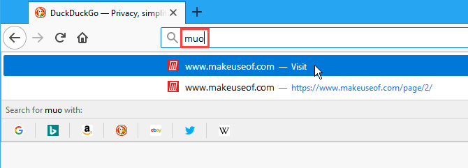 Use a keyword to visit a bookmarked site in Firefox