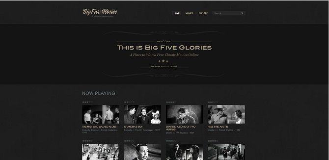 Big Five Glories ücretsiz siyah beyaz film akışı