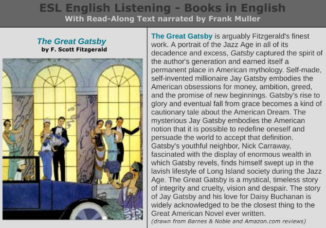 Great Gatsby free streaming audiobook