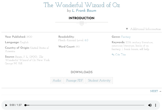 wonderful wizard of oz free streaming audiobook