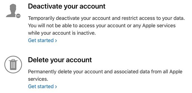 Delete or Deactivate Your AppleID
