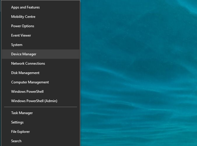 Open the Device Manager in Windows 10