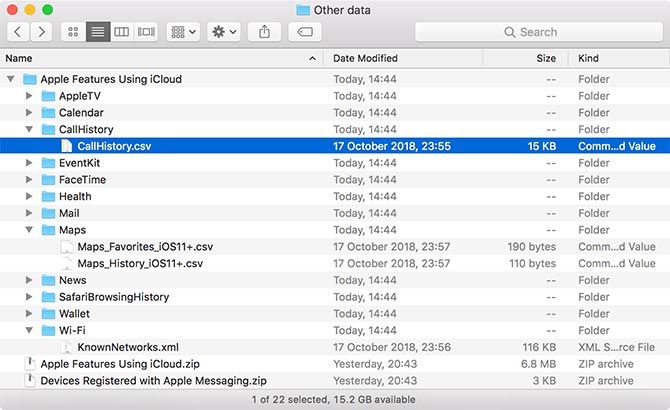 Apple Privacy "Other Data" Folder