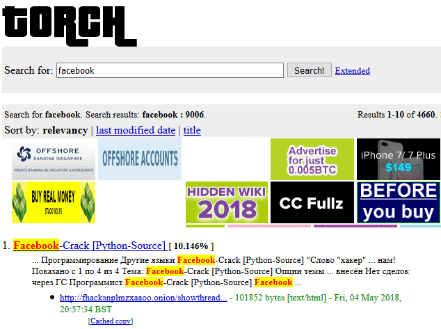 torch tor search engine