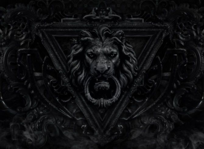 Gothic Lion Dark Wallpaper