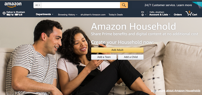 Amazon Prime Video Household Promo