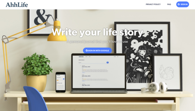 Write a journal from your email inbox with AhhLife
