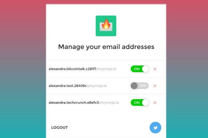 burnermail is the easiest extension to manage free disposable email addresses