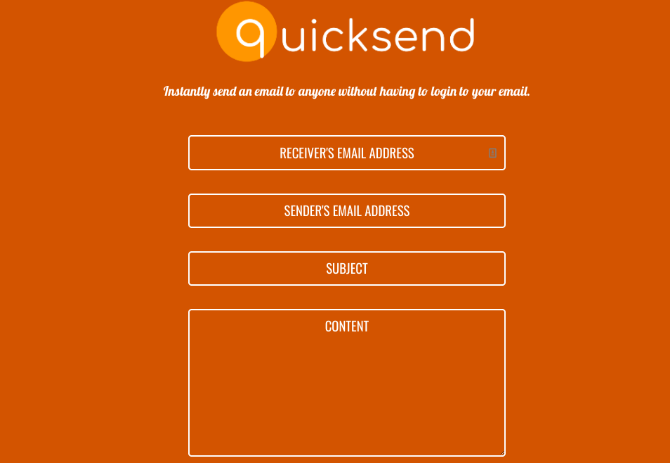 send emails without logging into inbox with quicksend