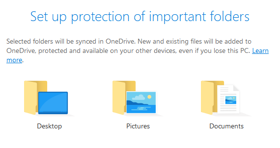 onedrive folder protection