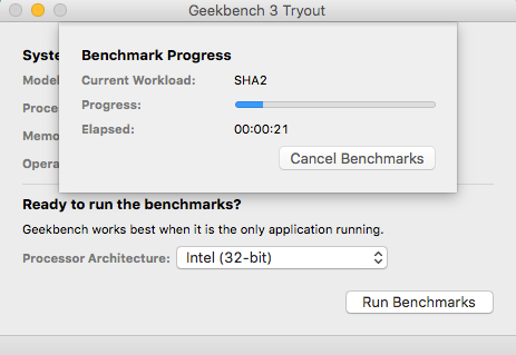 Geekbench Benchmark Test Mac Процессор