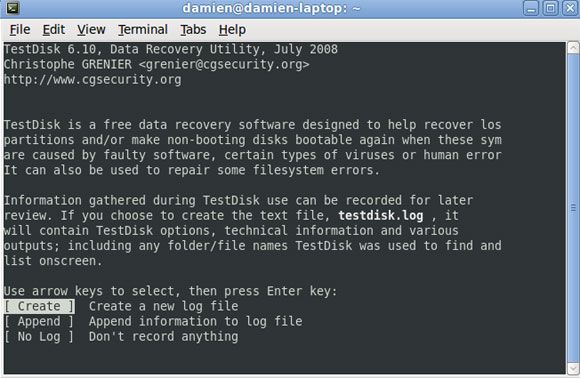 logiciel testdisk data recovery