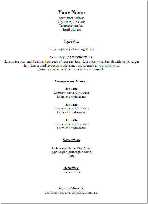 3 useful websites for free downloadable resume templates