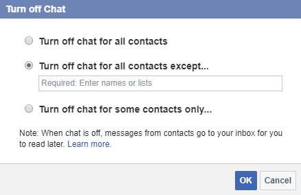 facebook chat turn off