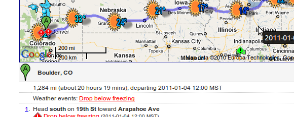 Wunderground Road Trip Maps The Weather Throughout Your Route Us