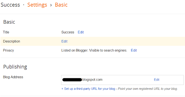 setup custom domain in blogger