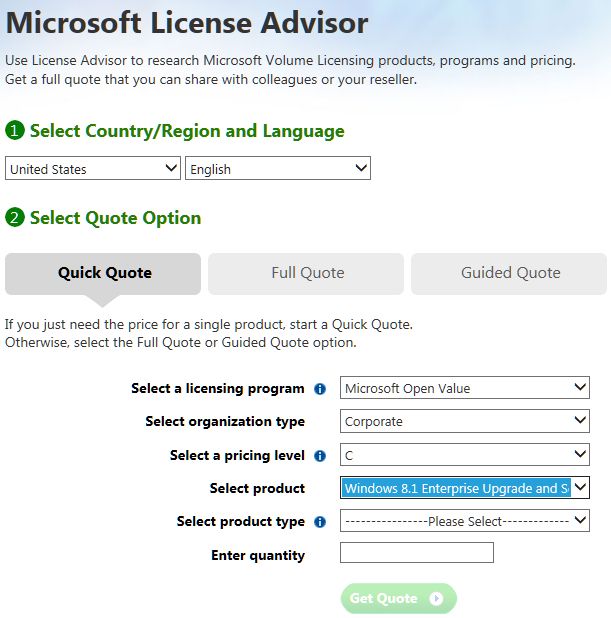 Microsoft License Advisor